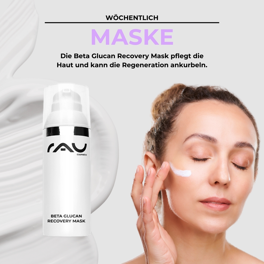 干性皮肤专业护理程序 „RAU Cosmetics Profi-Pflegeroutine für trockene Haut – Feuchtigkeitsmaske zur intensiven Regeneration und Versorgung mit 24 h Feuchtigkeit.“
