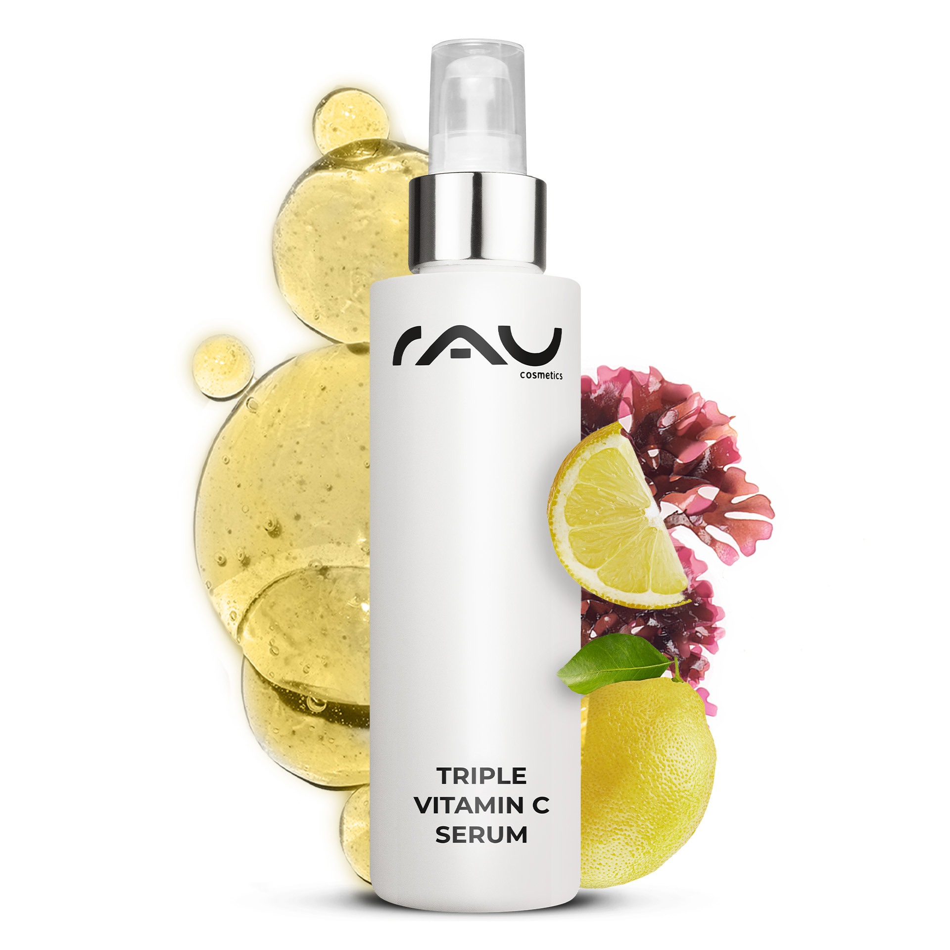 三重维生素 C 血清 100 毫升,含 11% 维生素 C 酸 Flasche, Lotion, Zitrusfrucht, Obst, Parfüm